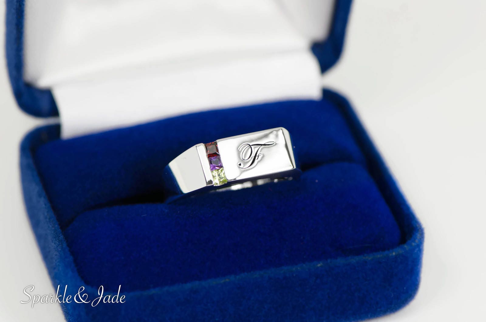 Father's ring with birthstones deals