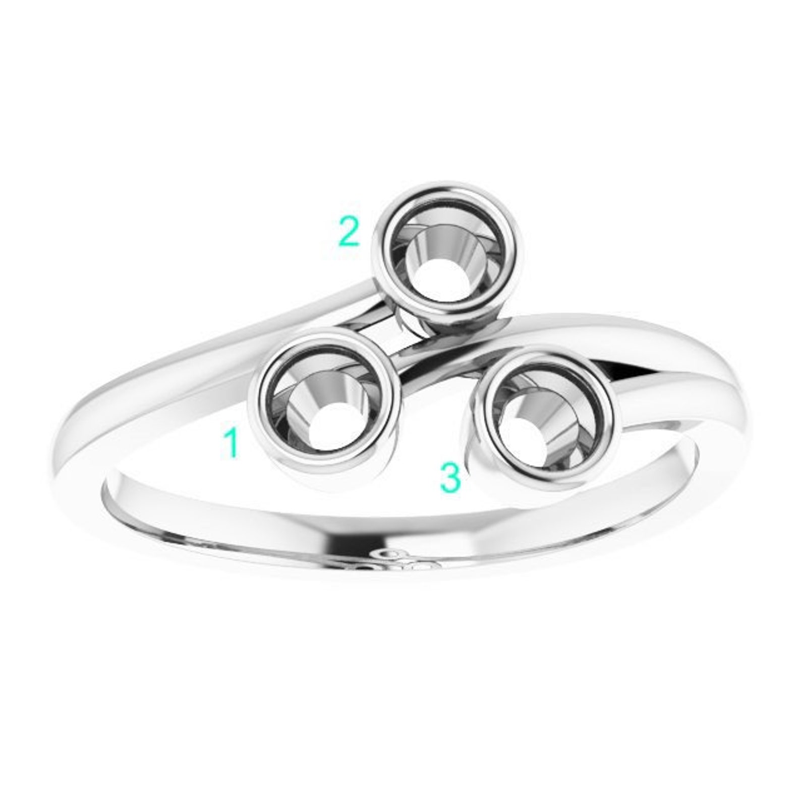 Personalized Bezel Set Birthstone Ring in Sterling Silver Etsy