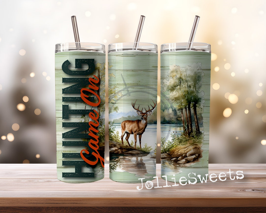 Hunting 20 Oz Skinny Tumbler Wrap, Sublimation Design Download PNG ...