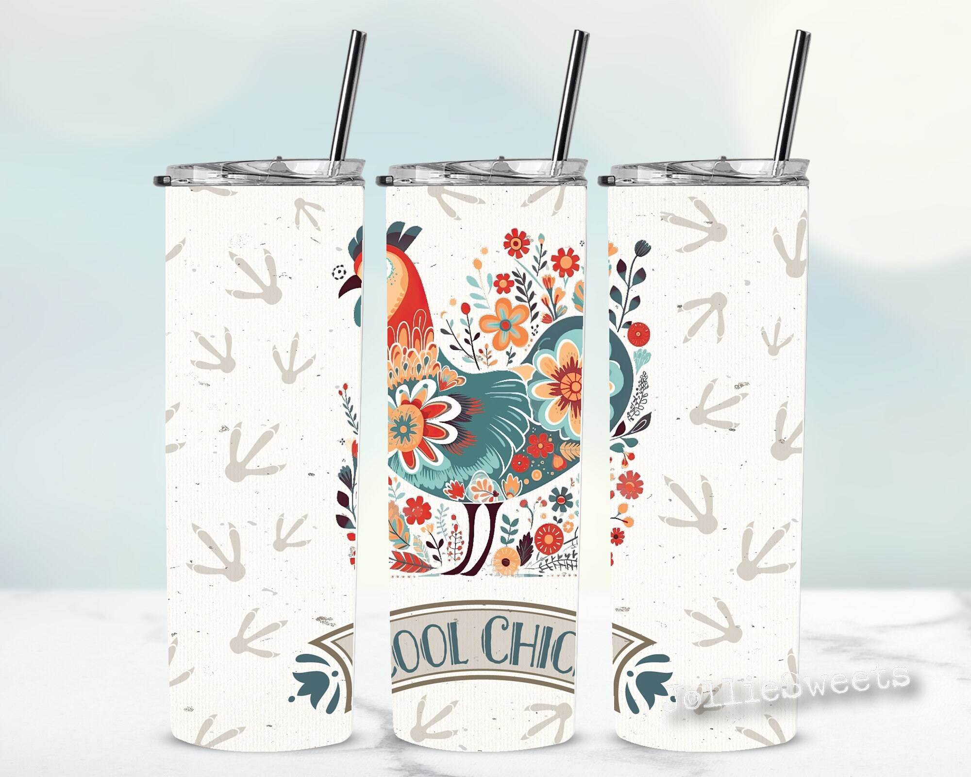Cool Chick 20 Oz Skinny Tumbler Wrap, Sublimation Design Instant ...