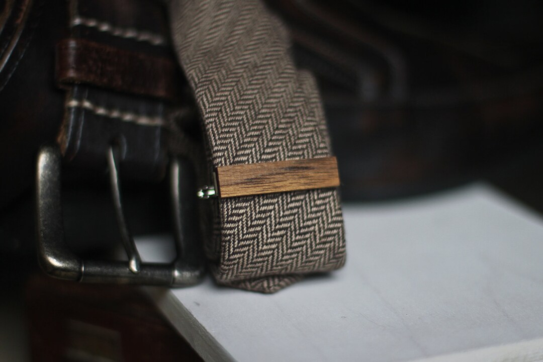 Wooden Handmade Teak Tie Clip