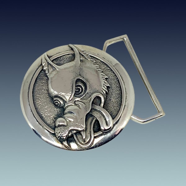 Wolf Belt Buckle Etsy