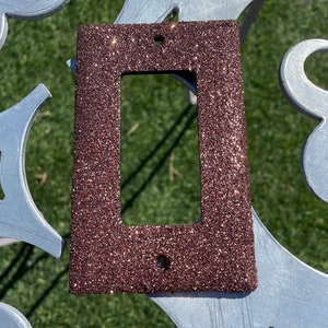 Bronze Glitter Bling Sparkle Light Switch Plate~Single Gang~Customize it!