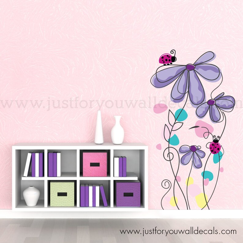 Nursery Wall Decal Teen Girl Room Wall Decal Flower Wall Etsy