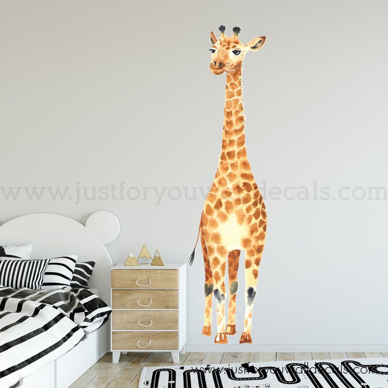 Giraffe Wall Decal Nursery Wall Decal Playroom Wall Decal Etsy