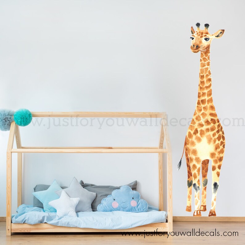 Giraffe Wall Decal Nursery Wall Decal Playroom Wall Decal Etsy