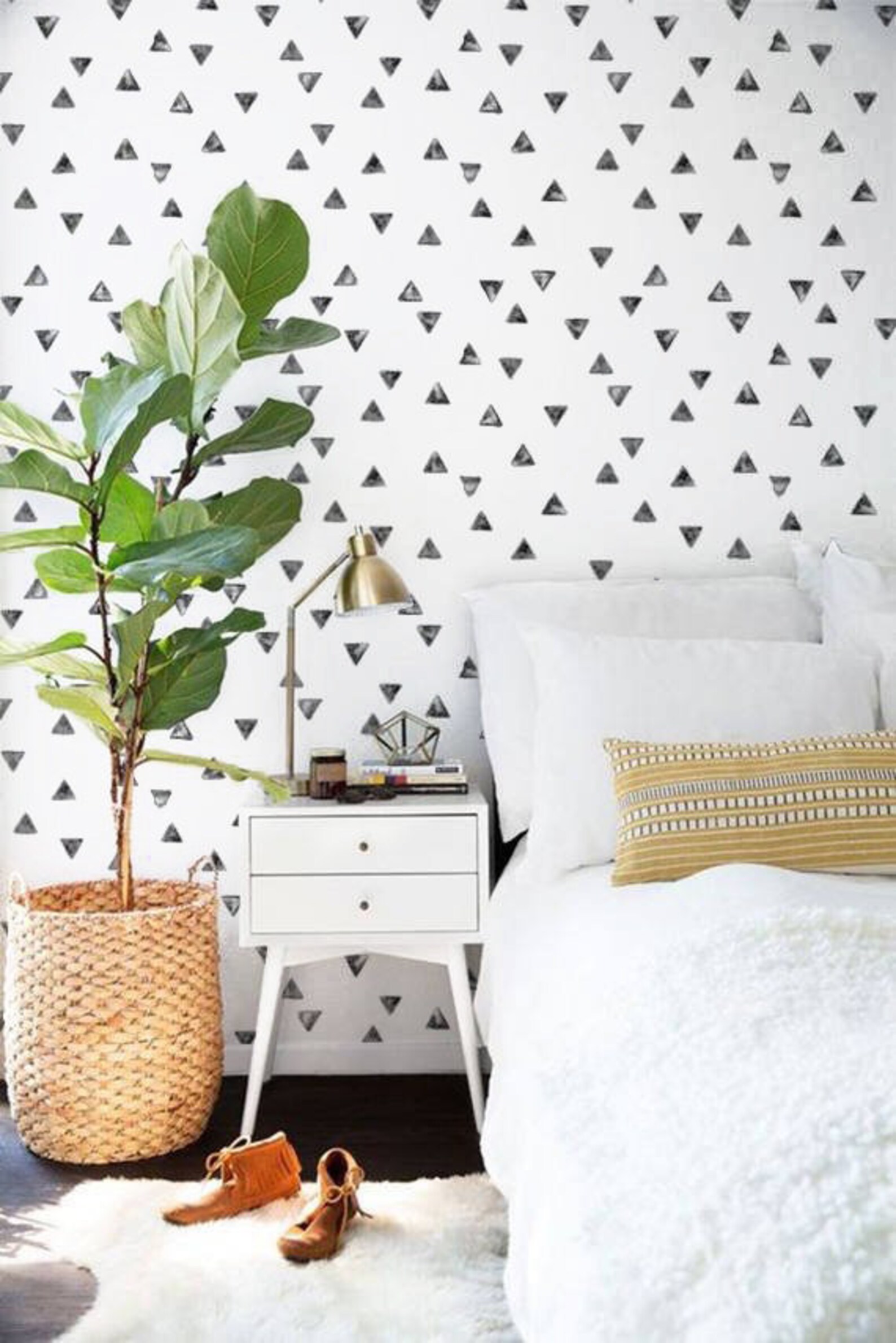 Black and White Wallpaper Kids Wallpaper Geometric Pattern - Etsy Canada