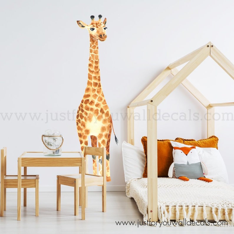Giraffe Wall Decal Nursery Wall Decal Playroom Wall Decal Etsy
