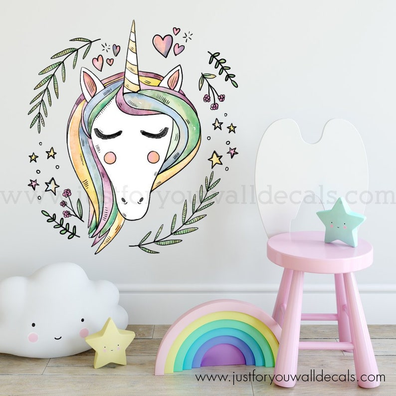 Unicorn Wall Decor Unicorn Wall Art 07-0002 Nursery Wall Decal Wall Decor Nursery Wall Decal Wall Decal Unicorn Wall Decal