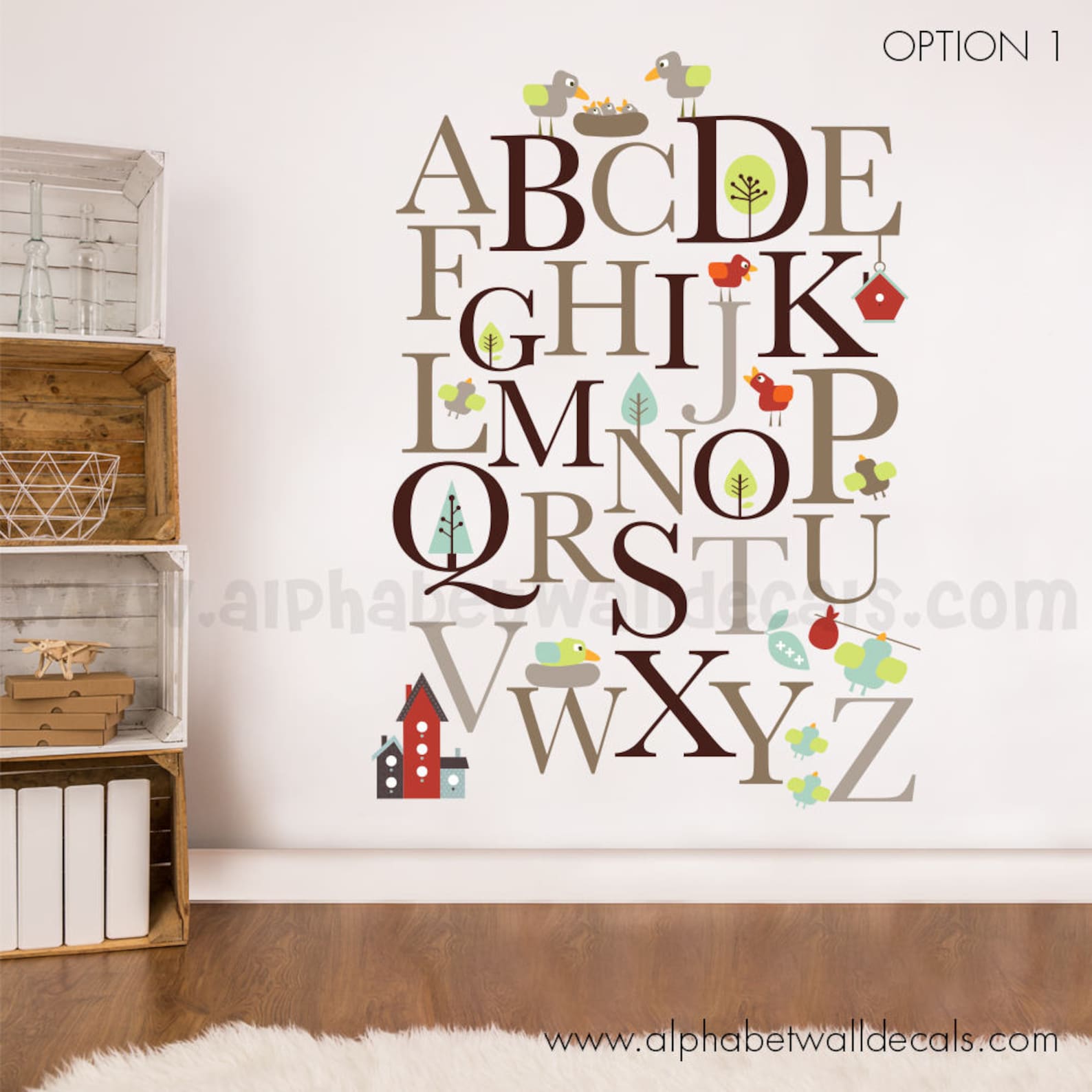 Alphabet Wall Decal Nursery Wall Decal Wall Decal Playroom Etsy