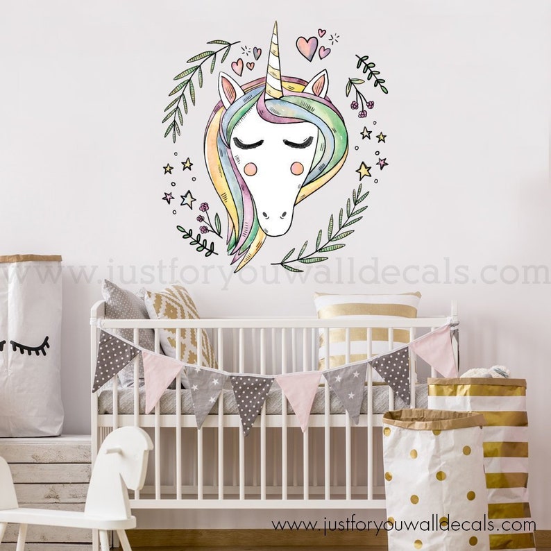 Unicorn Wall Decor Unicorn Wall Art 07-0002 Nursery Wall Decal Wall Decor Nursery Wall Decal Wall Decal Unicorn Wall Decal
