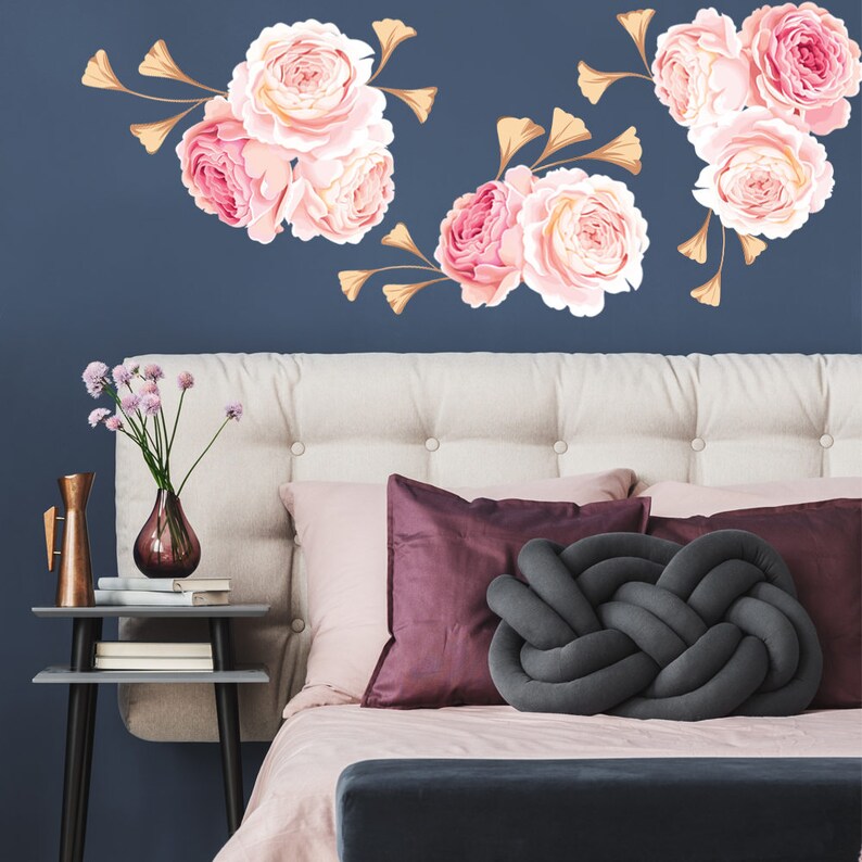 MINI FLOWER SET Flower Wall Decal Floral Wall Decal Etsy