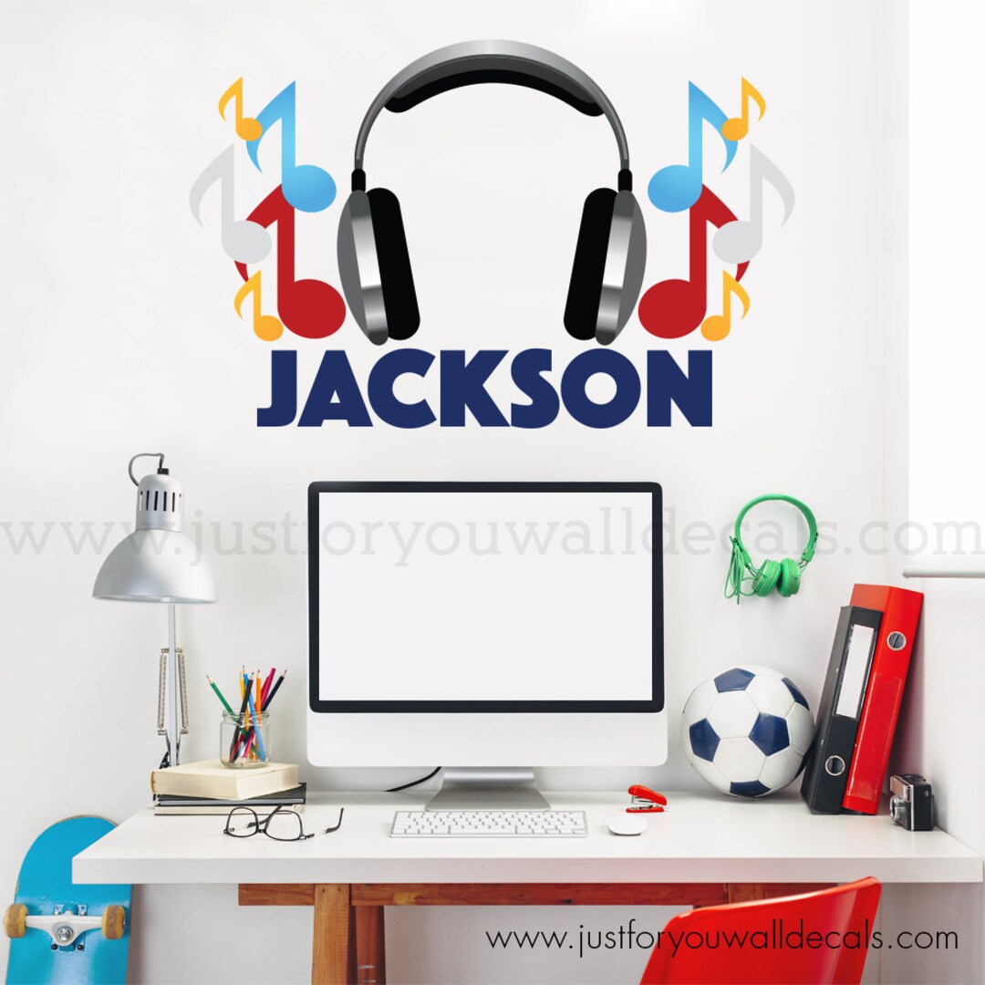 Music Wall Decal Teen Wall Decal Wall Art Decal Etsy