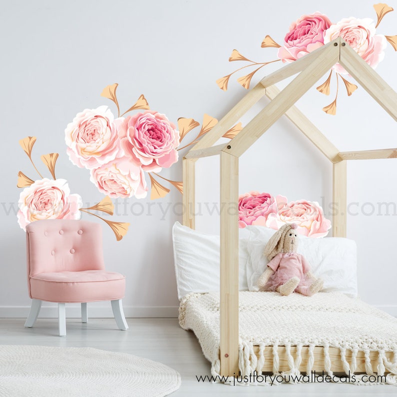 MINI FLOWER SET Flower Wall Decal Floral Wall Decal Etsy