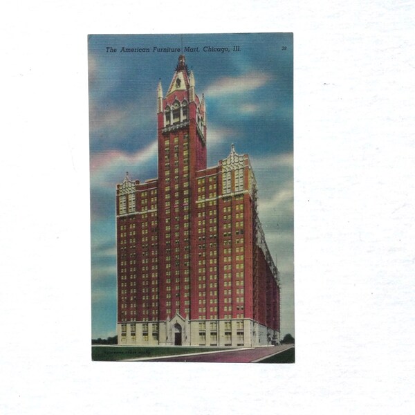 Chicago, The American Furniture Mart, Vintage Post Card, Kaufmann-Fabry Post Card