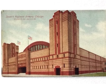 Chicago, Seventh Regiment Armory, Vintage Post Card