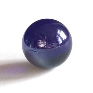 Vintage Metallic Blue Glass Shooter Marble, Collector’s Marble