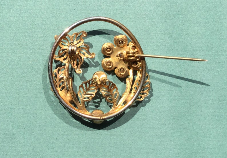 Birthstone Brooch Vintage Art Deco Style Brooch