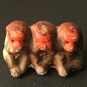 Three Wise Monkeys, Vintage Hear No Evil, See No Evil, Hear No Evil, Vintage Monkey Figurine