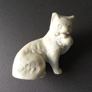 Vintage White Cat Figurine