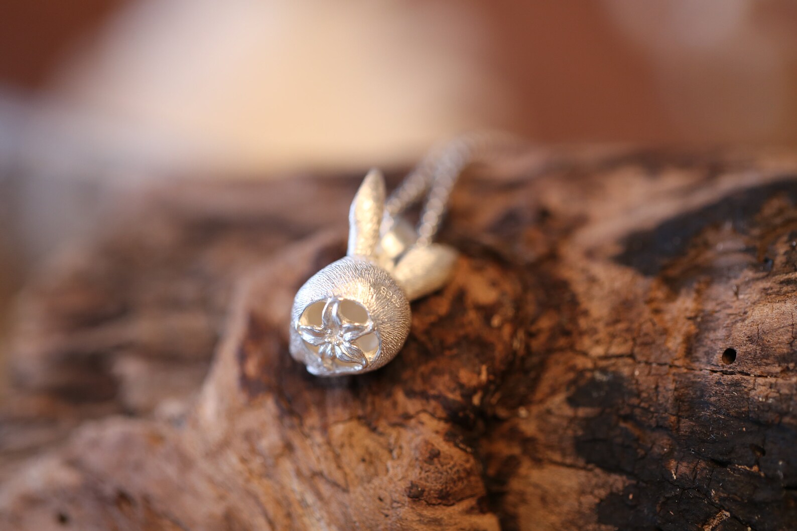 Sterling Silver 3D Rabbit Pendant Necklace With Chain, Custom Necklace ...