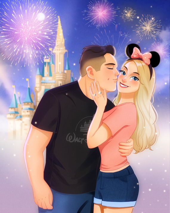 Disney Cartoon Couple In Love
