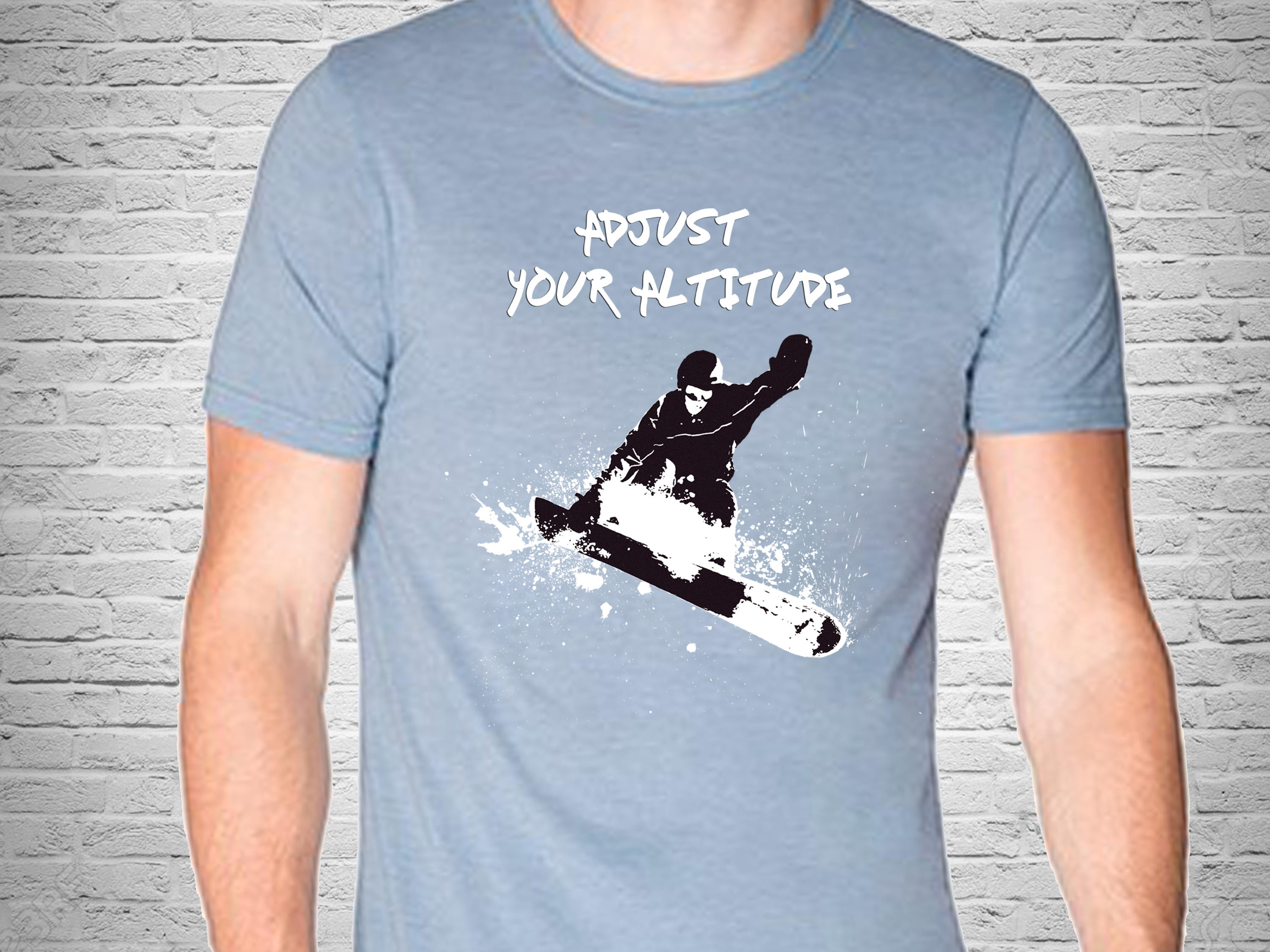 Graphic Tee Snowboarding T-shirt Adjust 