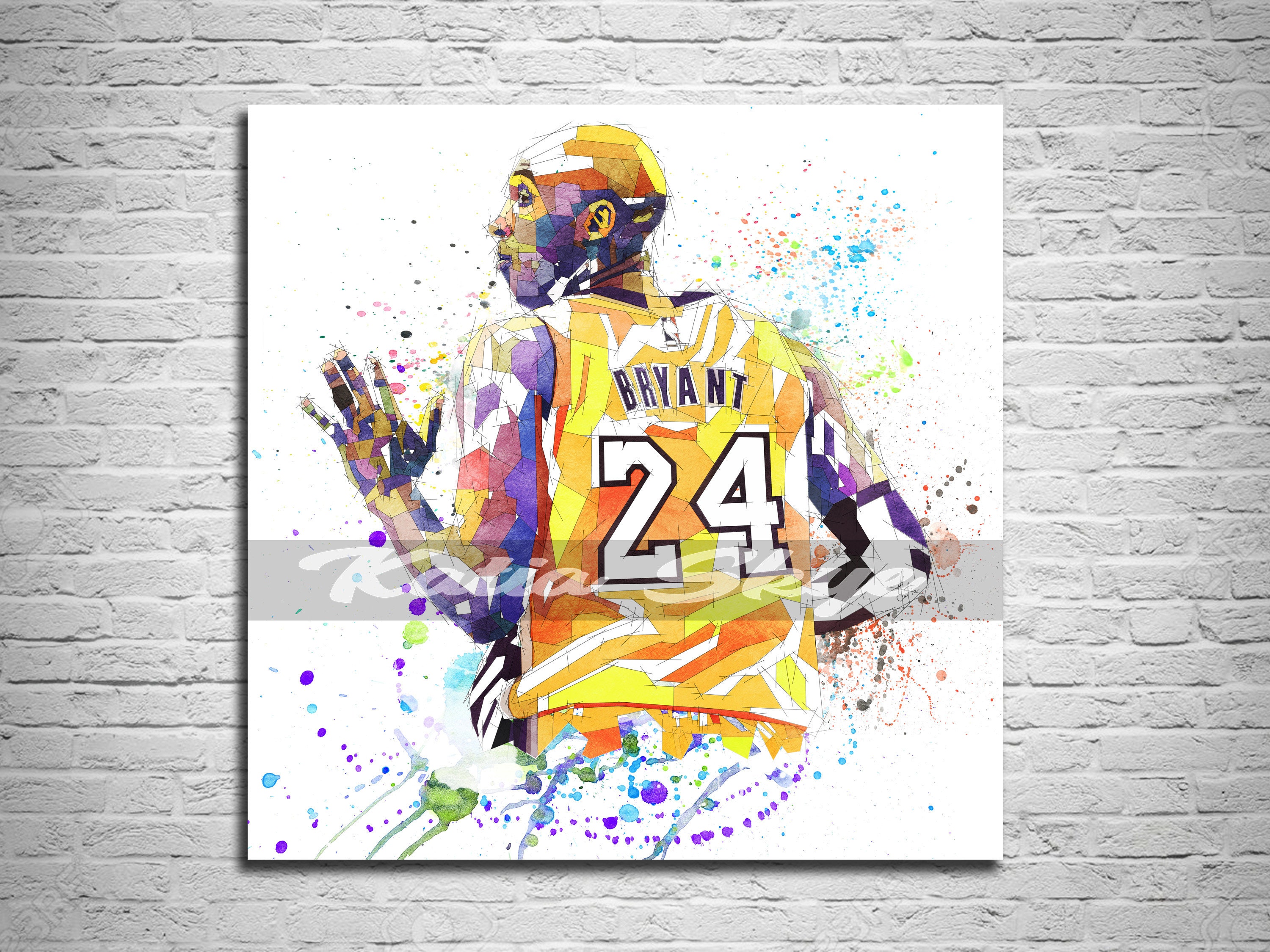 CANVAS PRINT Kobe Bryant Basketball Art NBA-KB02 st CANVAS PRINT Kobe Bryant Basketball Art NBA-KB02 st