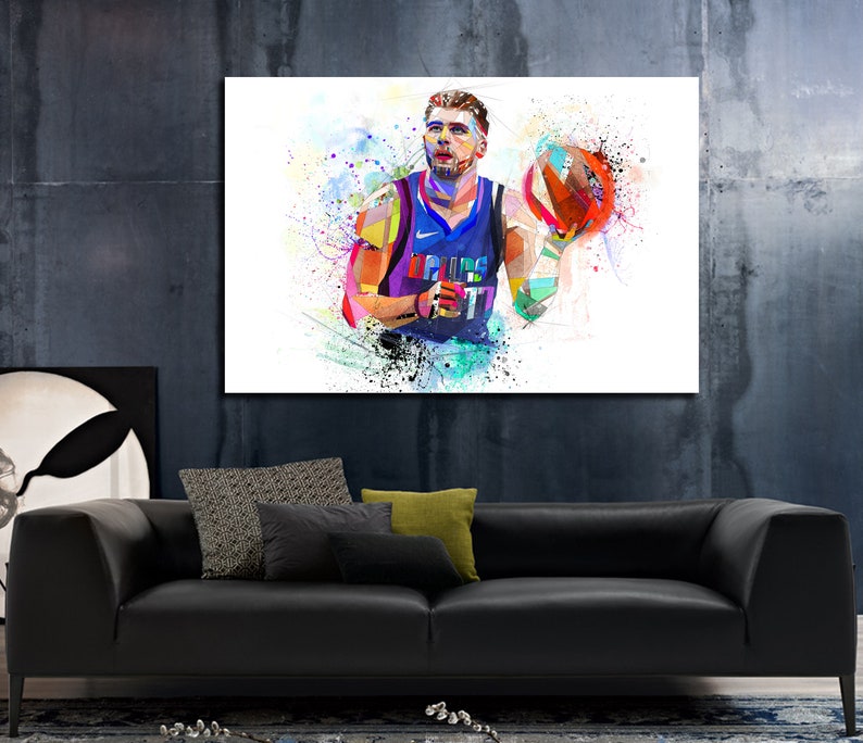 CANVAS PRINT Luka Doncic Basketball Art Basketball gift | Etsy