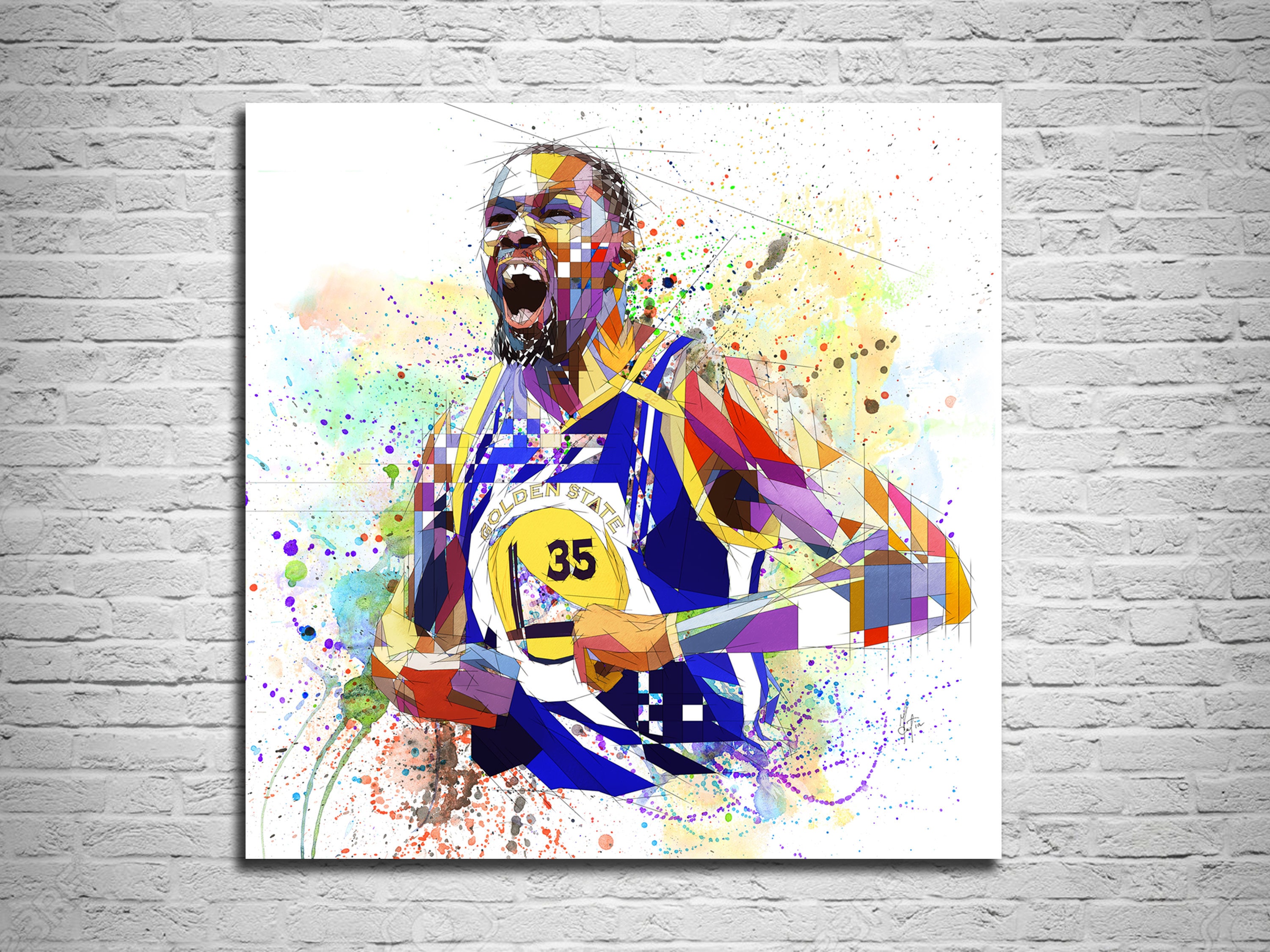 CANVAS PRINT Basketball Art Kevin Durant Basketball Player | Etsy