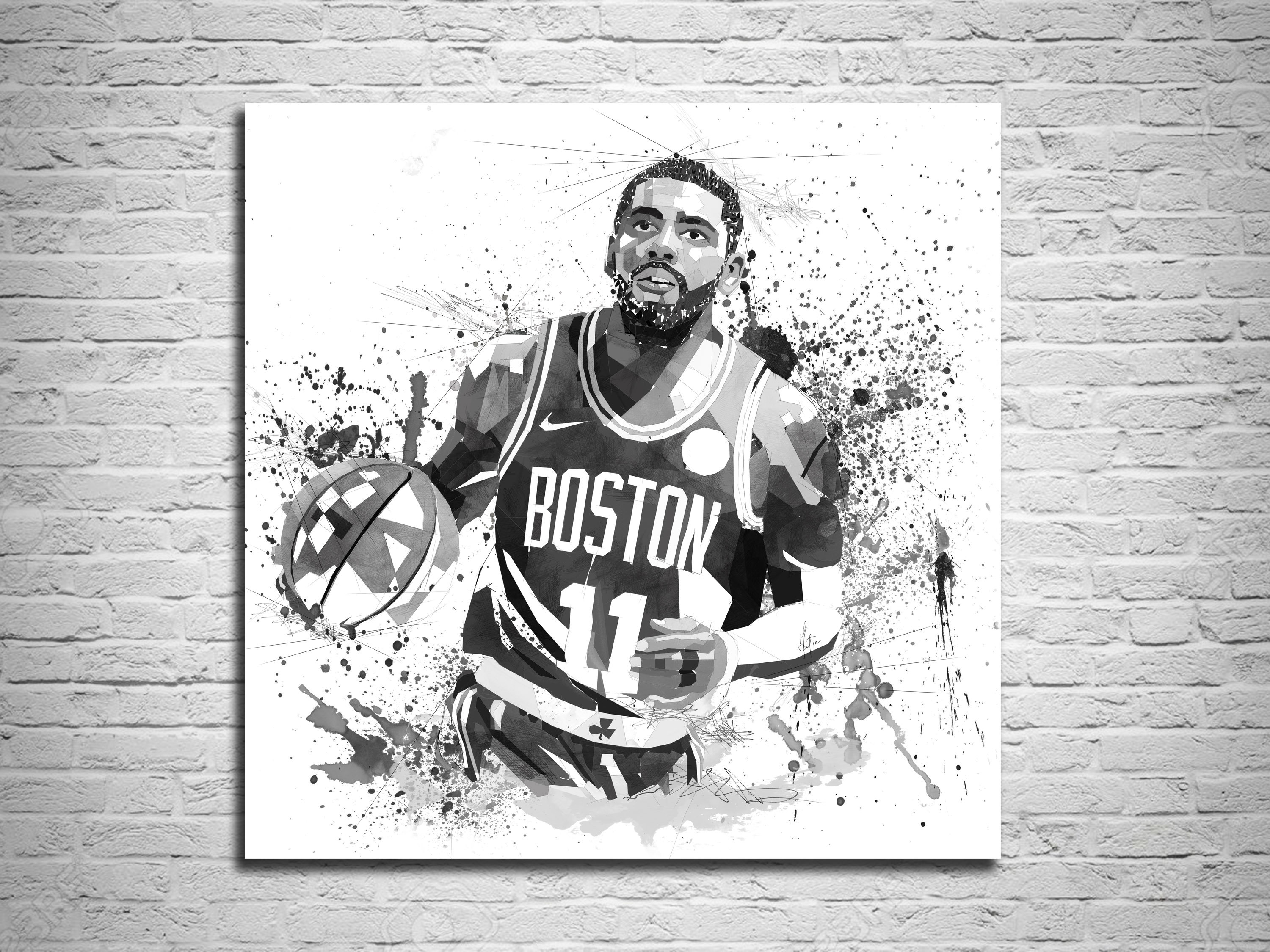 Basketball Art Kyrie Irving - Etsy Israel