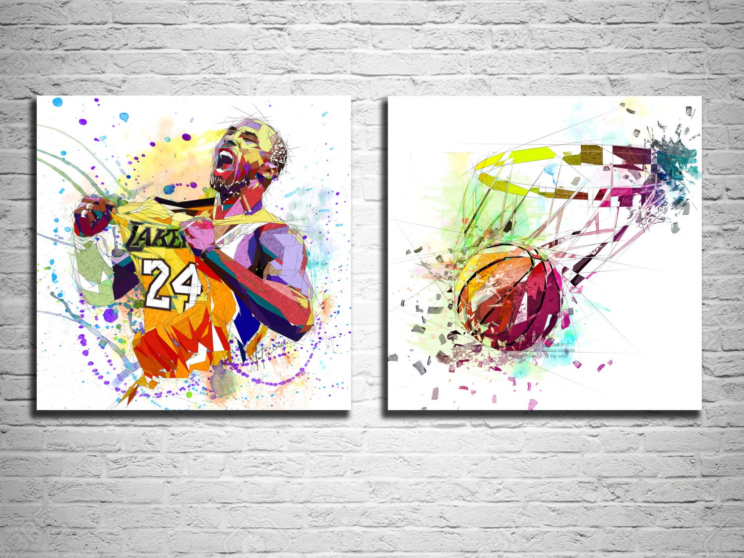CANVAS PRINT Basketball Art Sports wall art Basketball Etsy