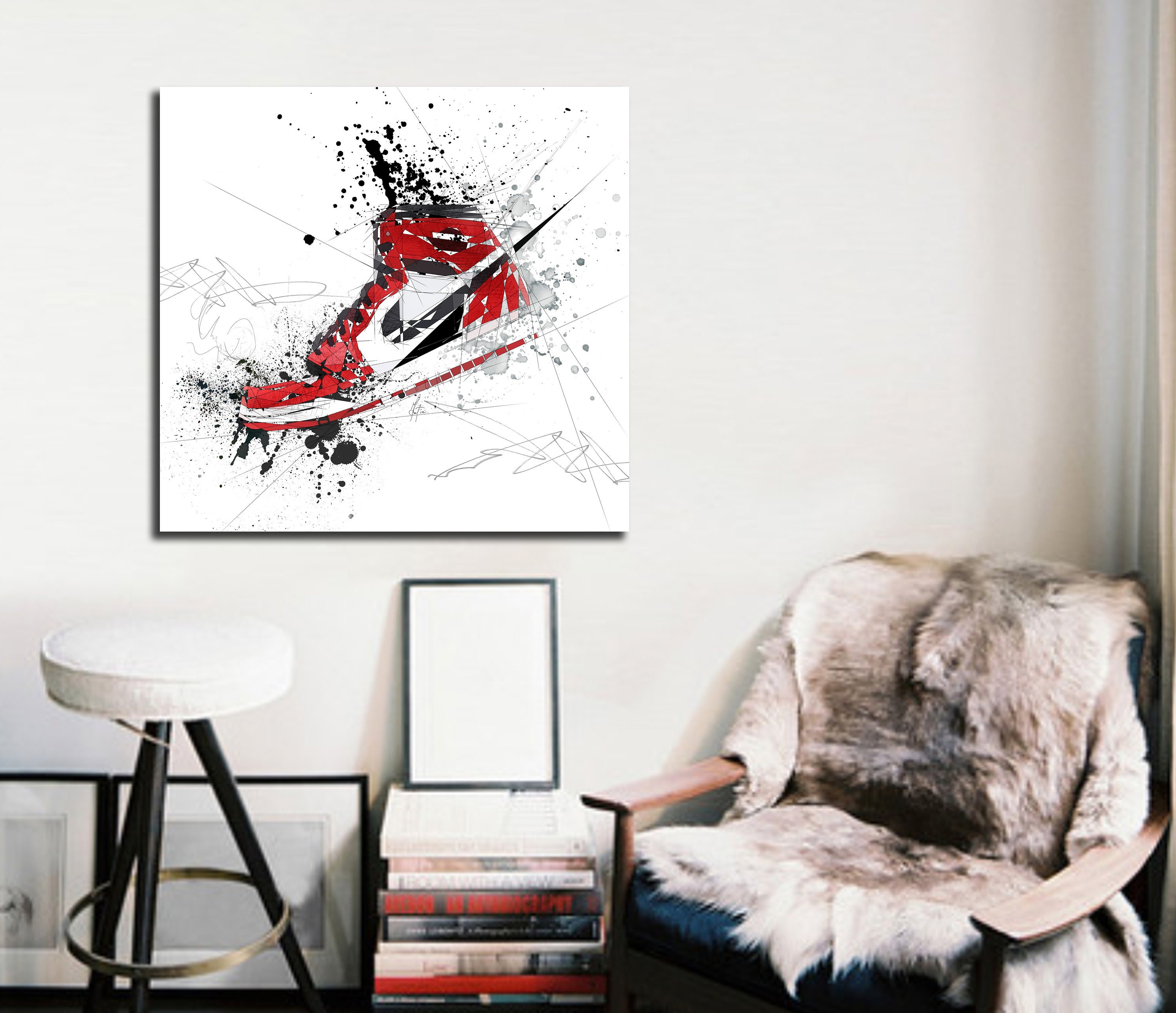 CANVAS PRINT Basketball Shoes Art Print Sports Illustration - Etsy