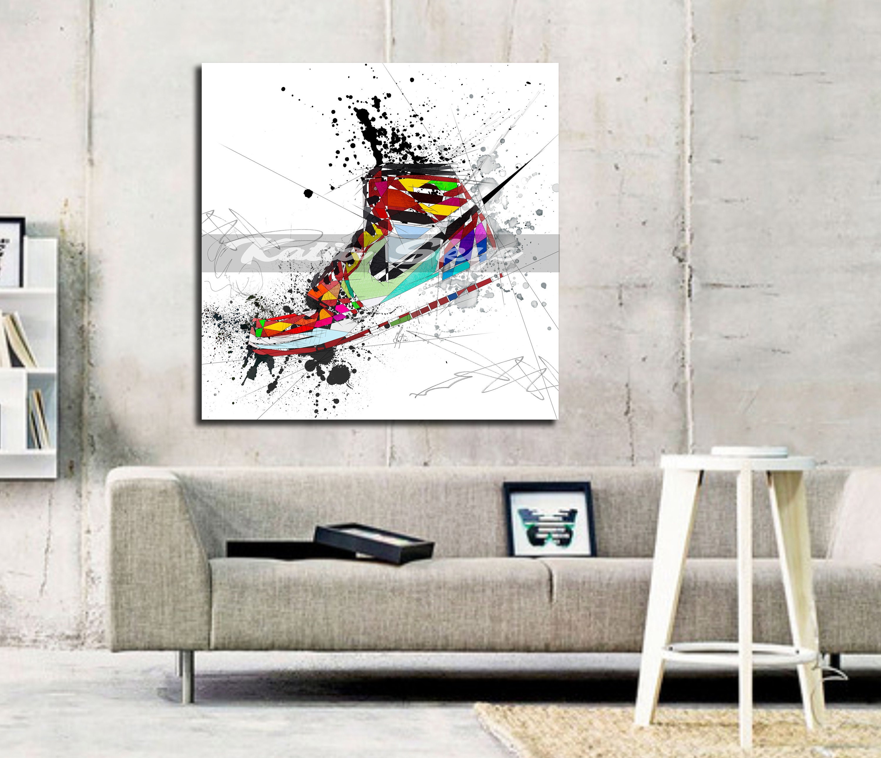 CANVAS PRINT Basketball Shoes Art Print Sports fan gift | Etsy