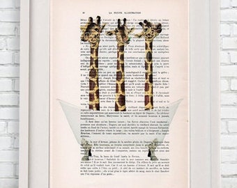 Giraffes in bathub, giraffe lovers, save the giraffe, Giraffe Art, Giraffe Animal nursery decor | Nursery wall art | Nursery safari prints