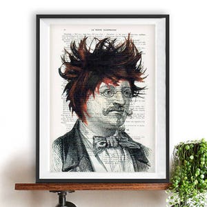 Lustiges Haar, Friseur Drucke, Friseur Kunst, Billige Kunst, Billige Druck, Fantasiekunst, wunderliche Kunstdruck, erschwingliche Kunst