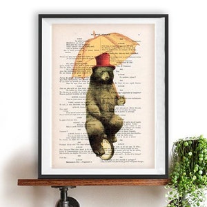 Bear on bicycle, circus,deviant art, pop art, art attack, art deco, wall art,abstract art,artist,banksy art,modern art,free shipping