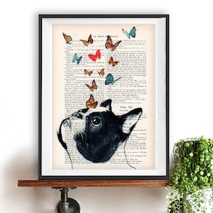 Frenchie butterflies, Frenchy print,art,deviant art,pop art,art attack,art deco,wall art,artist, banksy art, fine art, america modern art