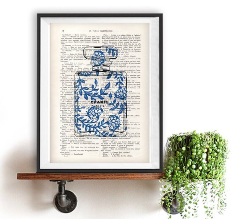 Chanel decor Coco Chanel wall art Fashion wall art Chanel | Etsy