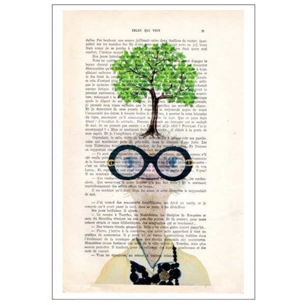 Iris Apfel ostrich with tree, environment poster, save the planet, save the earth, tree poster