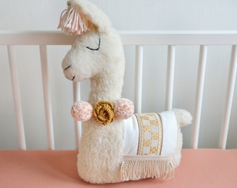 Llama Soft Toy, Llama Toy, Llama Nursery, Llama Nursery Decor, Boho Baby Room Decor, Peruvian Soft Toy, Birthday gift - MADE TO ORDER