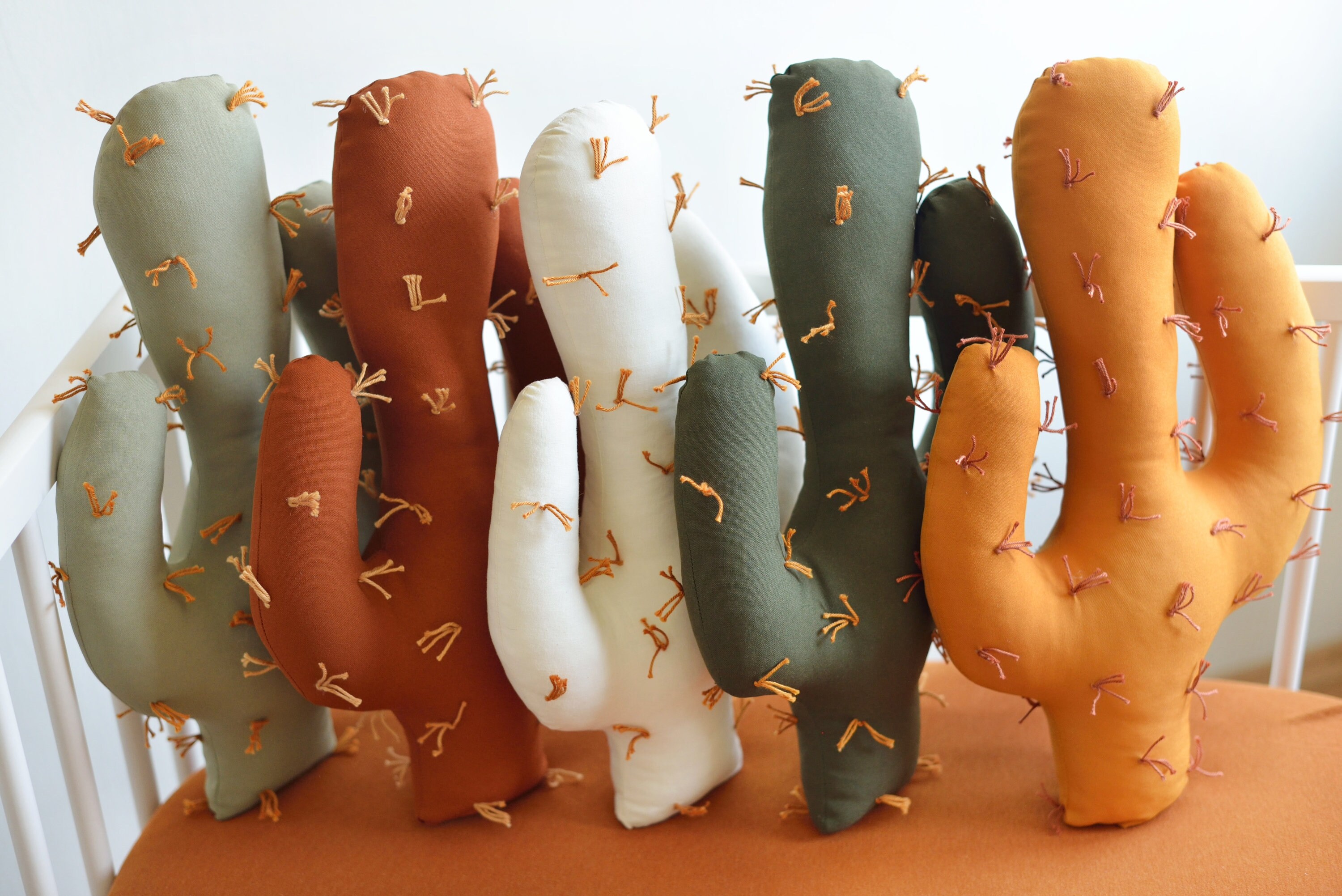 2 Oreiller Cactus, Saguaro, Pépinière Décor de Chambre Boho, Pépinière Sud-Ouest - Fabriqué sur Comm