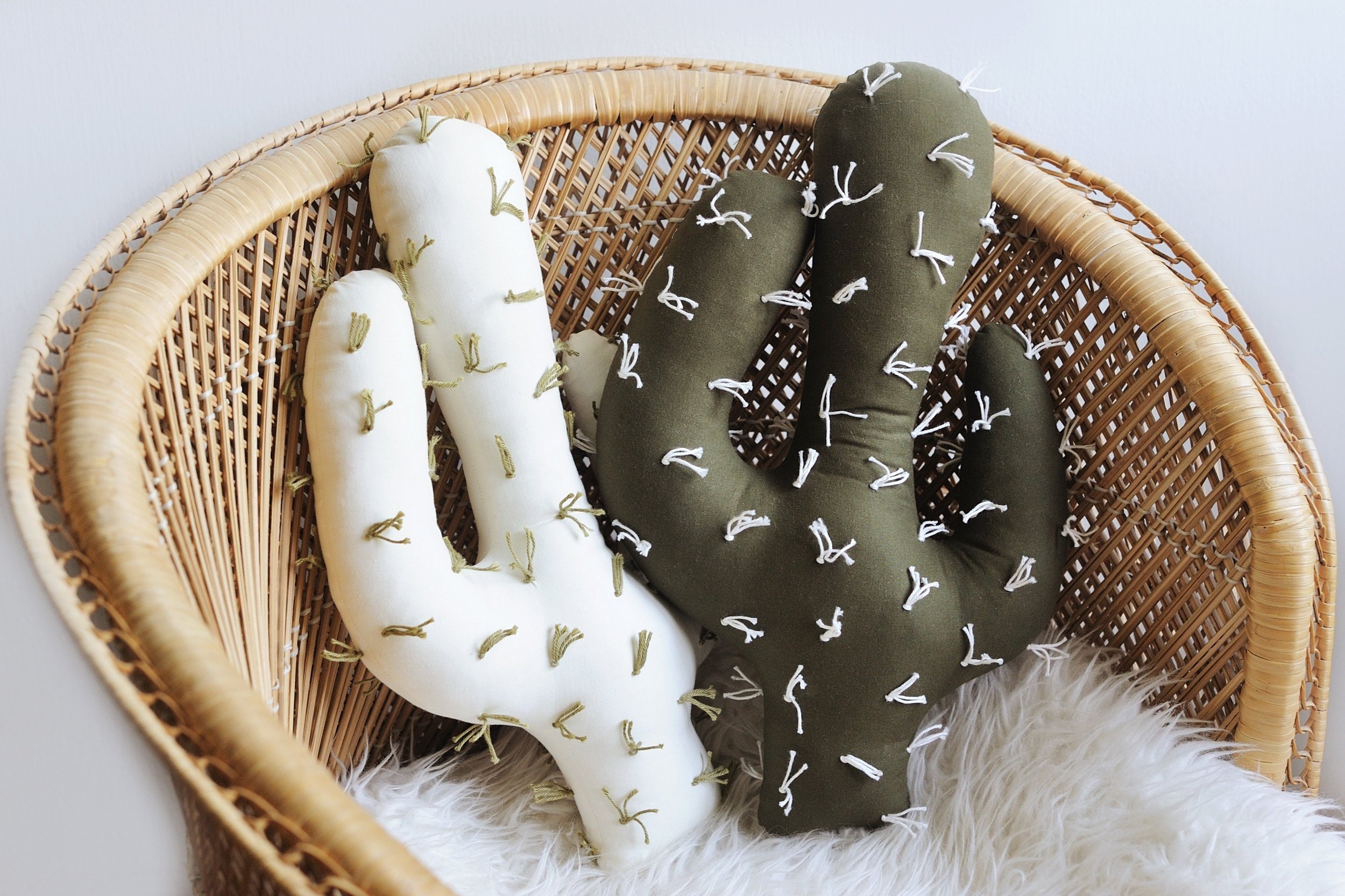 Oreiller Cactus, Pépinière Décor de Chambre Boho, Pépinière Sud-Ouest - sur Commande
