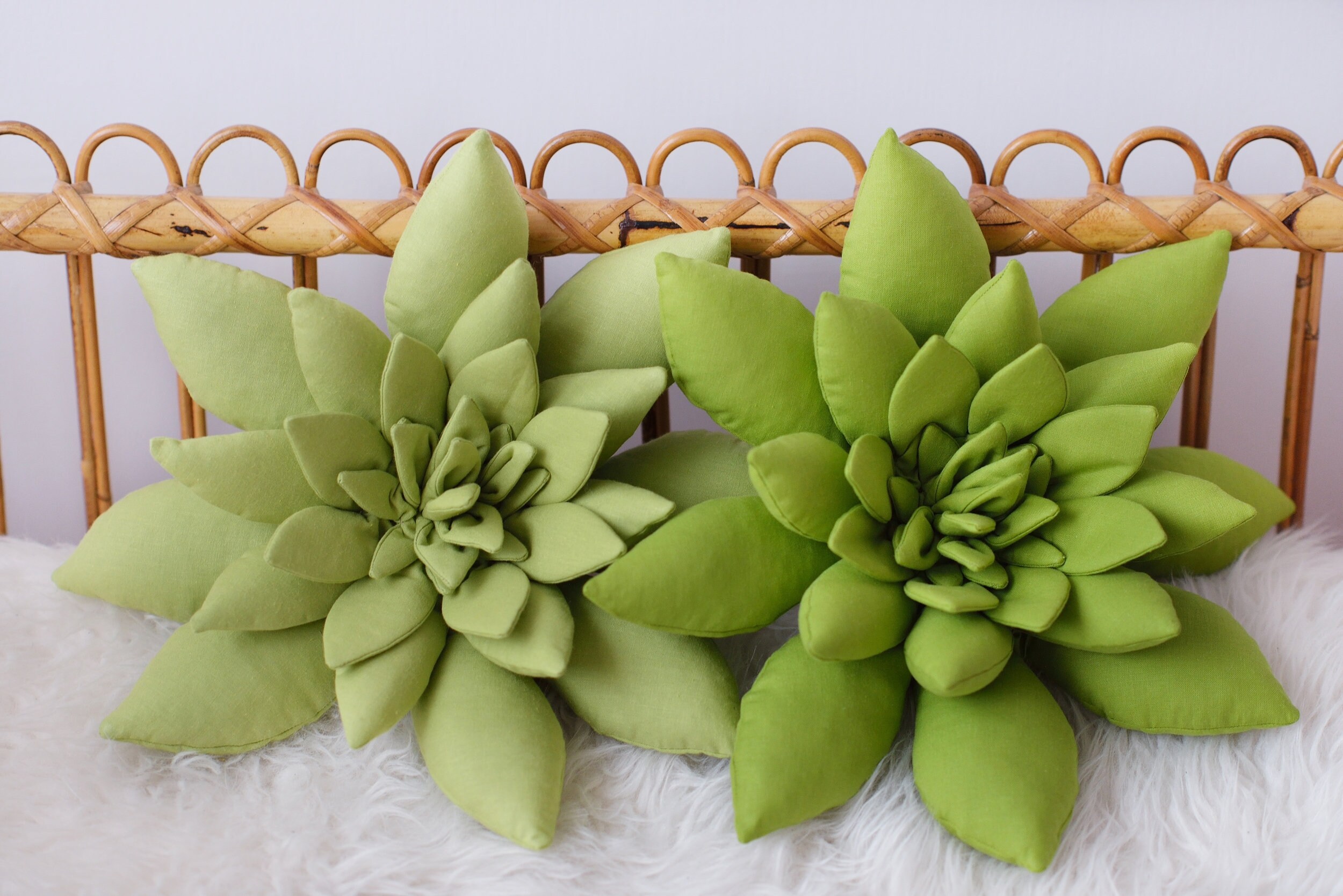Succulent Pillow in Green Succulent Cactus Pillow Boho Etsy