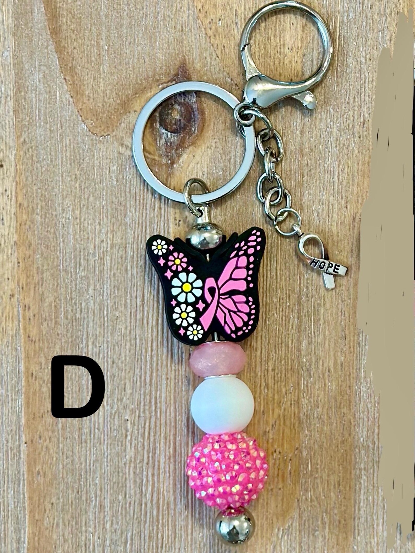 Breast Cancer Awareness Beaded Keychains - Etsy
