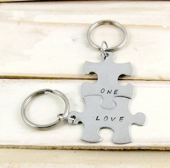 etsy puzzle piece keychain