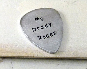 Father's Day Gift, Personalized Guitar pick, Custom Guitar Pick, Guitar Pick for Dad, My Daddy Rocks