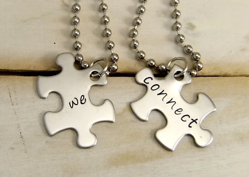 Couples Necklaces Puzzle Piece Necklace His and Hers Best Etsy