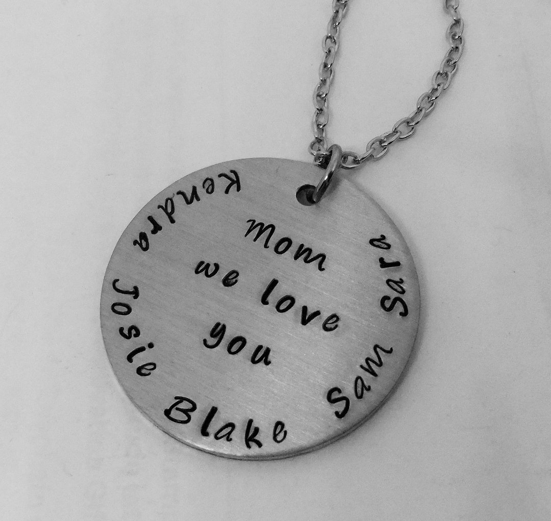 Mom Necklace, Mom Necklace With Kids Names, Personalized Necklace for