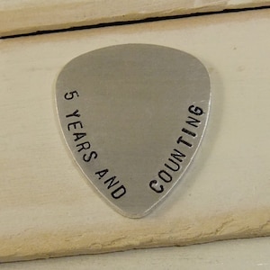 Personalized Guitar Pick, Custom Guitar Pick, Stamped Guitar Pick, Anniversary Gift, Father&#39;s Day Gift